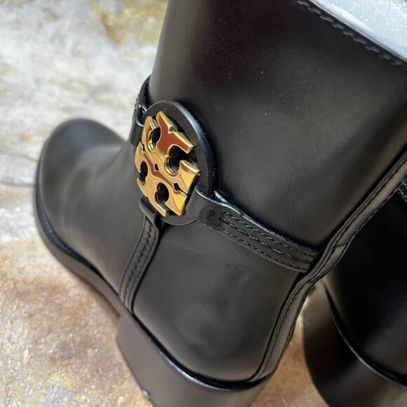 Tory Burch Miller 45MM Leather Ankle Bootie, Perfect Black Size 5 NWB - Picture 6 of 7
